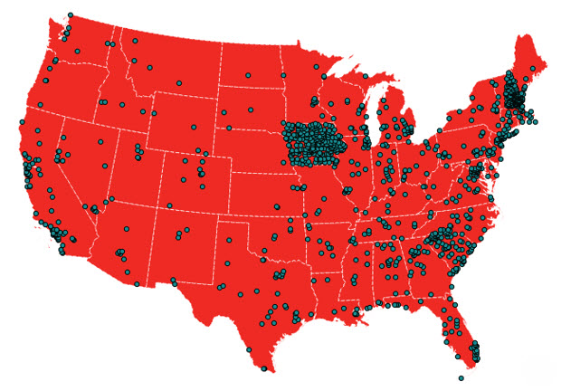 every city visited by a presidential candidate since 2015